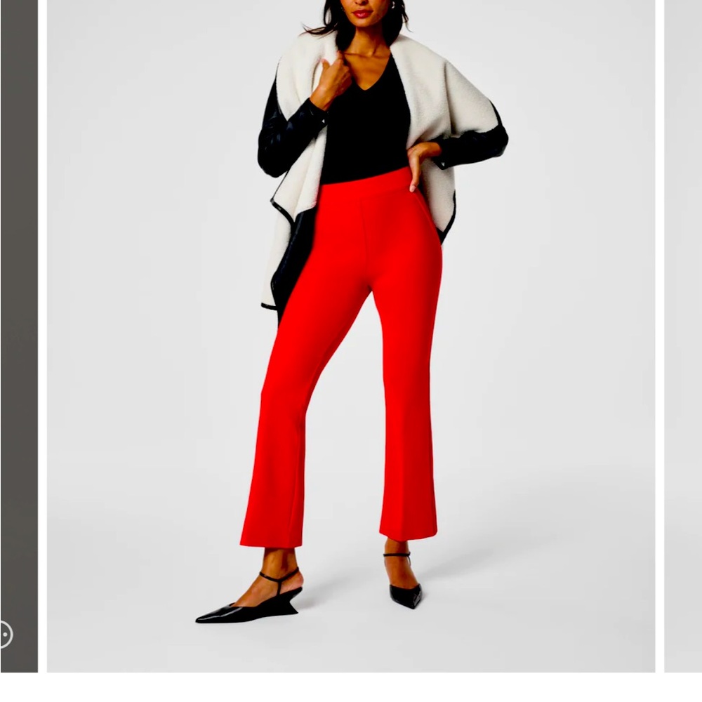 Spanx Petite Kick Flare Cropped Trousers in 1XL